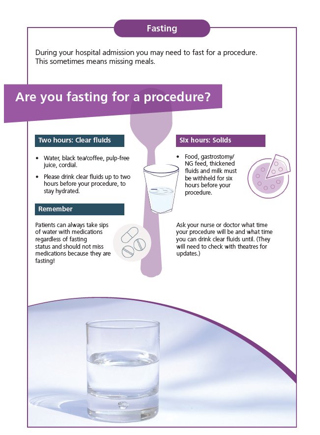 Are you fasting for a procedure?